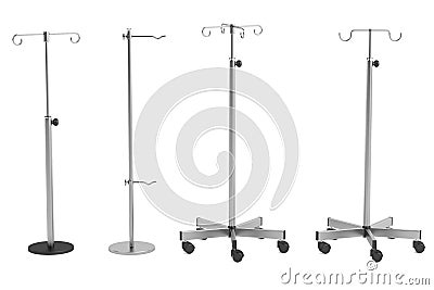 3d render of saline stands Stock Photo