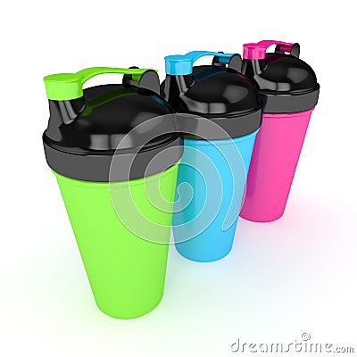 3d render of shakers isolated over white Stock Photo