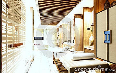 3d render of spa room Stock Photo