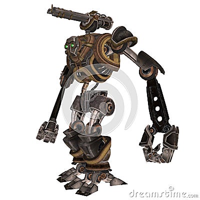 Steampunk robot Stock Photo