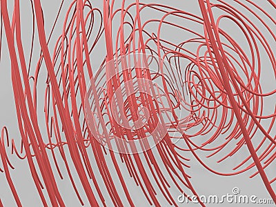 3d render strange attractors circle abstrac background Stock Photo