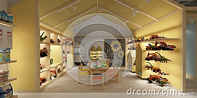 3d render of toys shop Stock Photo