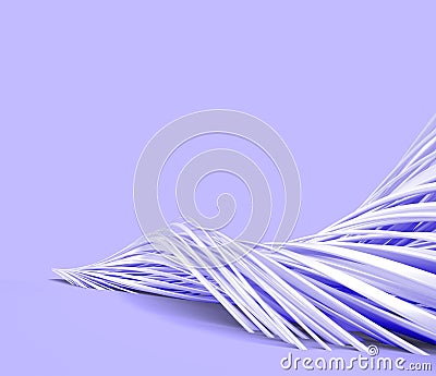 3D Render Wave band surface Abstract background Cartoon Illustration