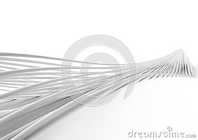 3D Render Wave band surface Abstract background. Cartoon Illustration