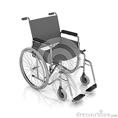 3d render - wheel chair Stock Photo