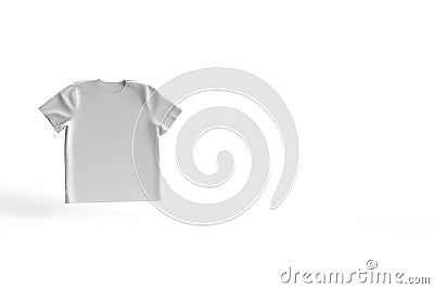 3d render of white t shirt mockup in white background Stock Photo