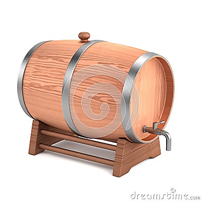 3d render of wine barrel Stock Photo