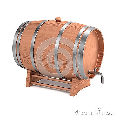 3d render of wine barrel Stock Photo