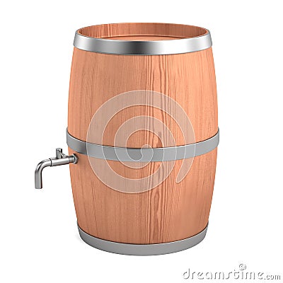 3d render of wine barrel Stock Photo