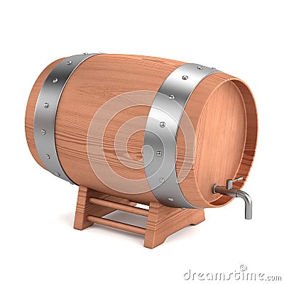 3d render of wine barrel Stock Photo