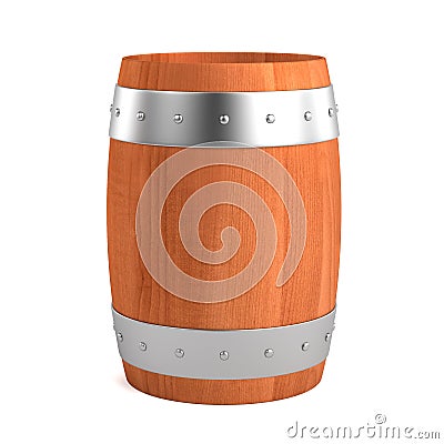 3d render of wine barrel Stock Photo