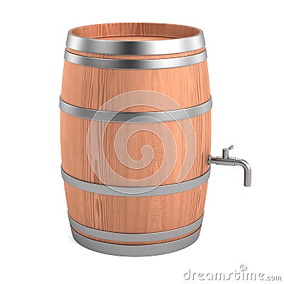 3d render of wine barrel Stock Photo