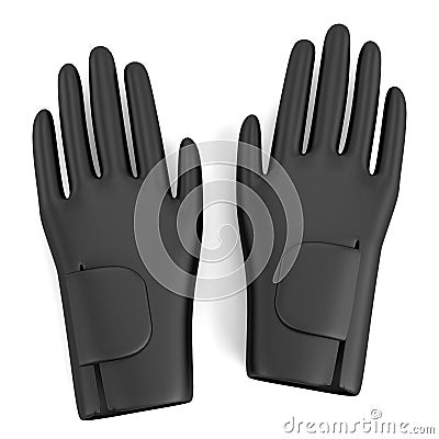 3d render of winter gloves Stock Photo