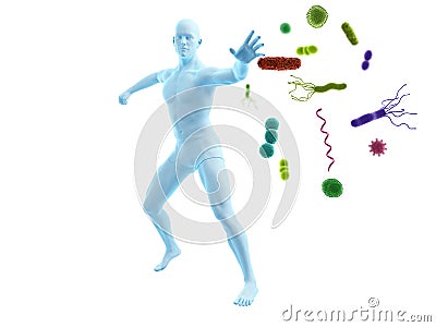 immune defense Cartoon Illustration