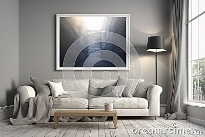 3 d rendered illustration of empty space3 d rendered illustration of empty spacemodern interior with empty wall Cartoon Illustration
