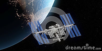 The ISS Cartoon Illustration