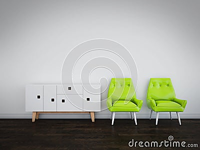 3D RENDERED INTERIOR Stock Photo