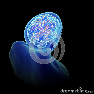 An active brain Cartoon Illustration