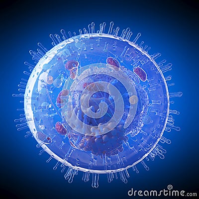 a human cell Cartoon Illustration