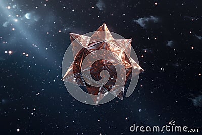 3d rendered merkaba symbol floating in space Stock Photo