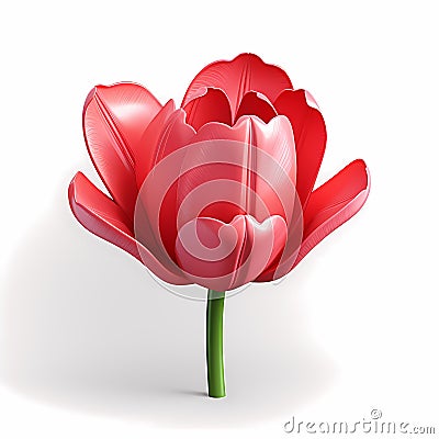 3d rendered pink flower Stock Photo