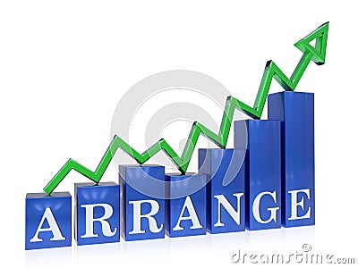 Rising arrange graph Stock Photo