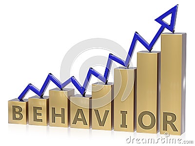 Rising behavior graph Stock Photo