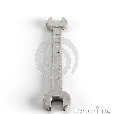 3D rendered scale model of a wrench Stock Photo