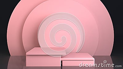 3d rendered showcase. 3d abstract backround for product cosmetic presentaton. Stock Photo