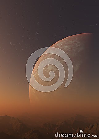 3d rendered Space Art: Alien Planet Stock Photo