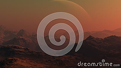 3d rendered Space Art: Alien Planet Stock Photo