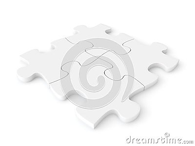 White puzzle Stock Photo