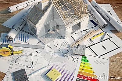 Complete construction project Stock Photo