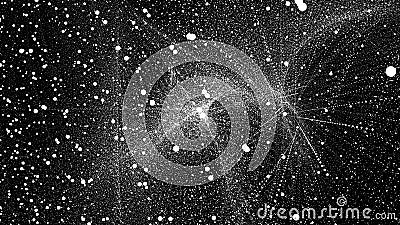 3D rendering of an abstract background with cybernetic particles Stock Photo