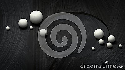 3d rendering, abstract cosmetic background. Show a product. Empty scene with cylinder and spherical pearls. Stock Photo