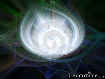 3D rendering of an abstract dark spiral background Stock Photo