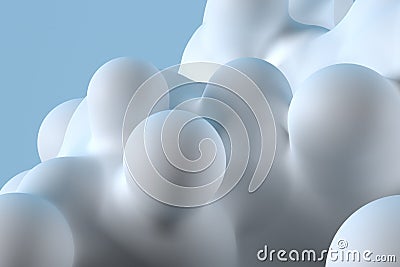 3D Rendering Of An Abstract Deformed Figure Stock Photo