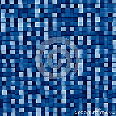 3d rendering abstract image of cubes background toned in trendy Classic Blue color of the Year 2020 Editorial Stock Photo