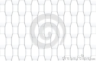 3d rendering. Abstract modern white weaving square shape pattern wall background Stock Photo