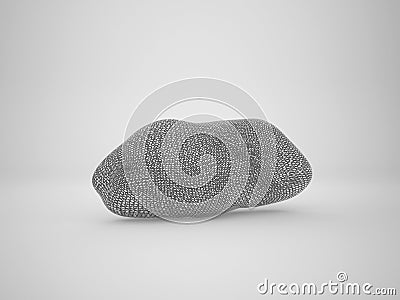 3D rendering abstract object geometry isolated on white background Stock Photo