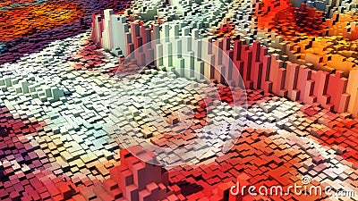 Abstract topography and colors Stock Photo