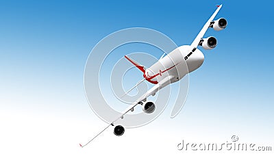 3d rendering. airplane isolated on white background. Stock Photo