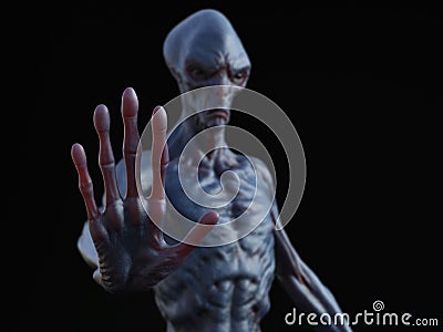 3D rendering of an alien creature. Stock Photo