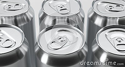 Aluminium Cans On White Background Stock Photo