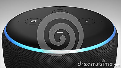 Amazon Alexa Echo Dot 3rd Generation Editorial Stock Photo