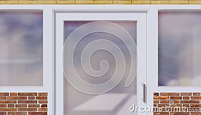 storefront and aluminium door Stock Photo