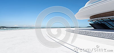 3D rendering architecture with futuristic streamlined design Stock Photo