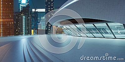 3D rendering architecture with futuristic streamlined design Stock Photo