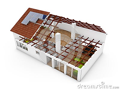 3d rendering of an architecture model Stock Photo