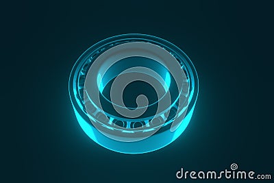 3D rendering. Automotive bearings auto spare parts. Tapered roller bearing Stock Photo